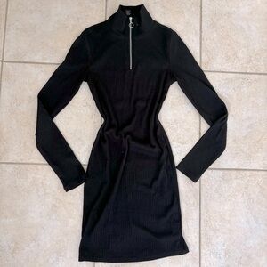 forever 21 bodycon dress, black, size s.